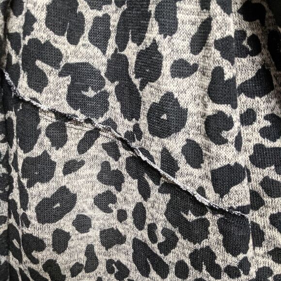 ENK APPAREL The Leopard Drape Cardigan M - Picture 4 of 7